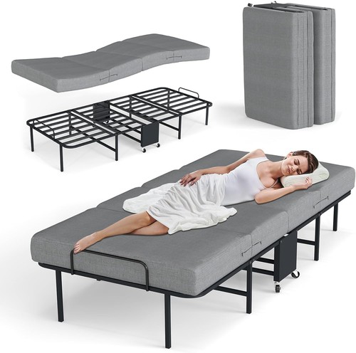Portable foldable bed with - bed,