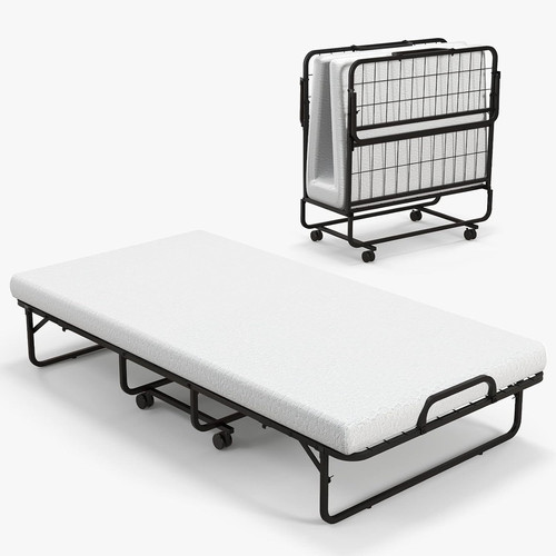 Folding rollaway bed - folding, with