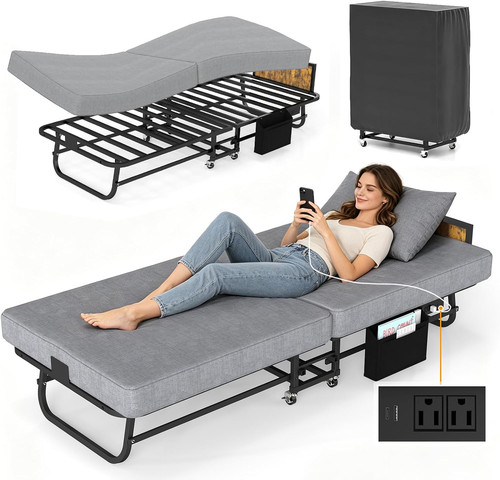 Folding bed with - folding,
