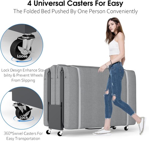 Foldable rollaway bed - foldable,