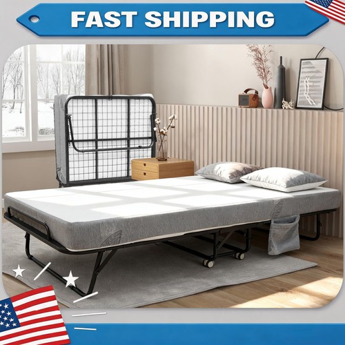 Folding bed rollaway - bed, with